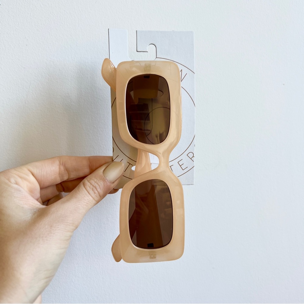 Urban Outfitters pastel orange square thick frame grunge sunglasses